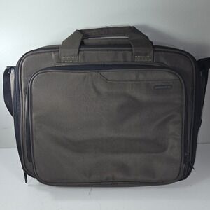 Tucano Prima Laptop Messenger Bag Brown Olive Ballistic Nylon Briefcase 16.5X12